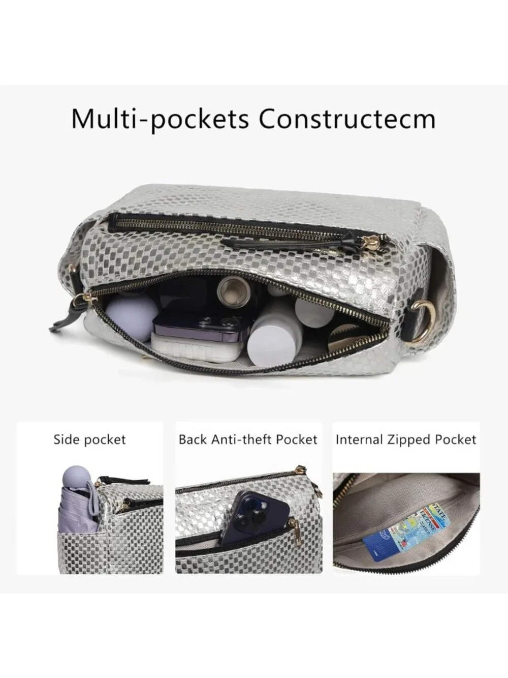 Stylish Checkered Crossbody Bag for Women with Adjustable Strap - Trendy & Chic